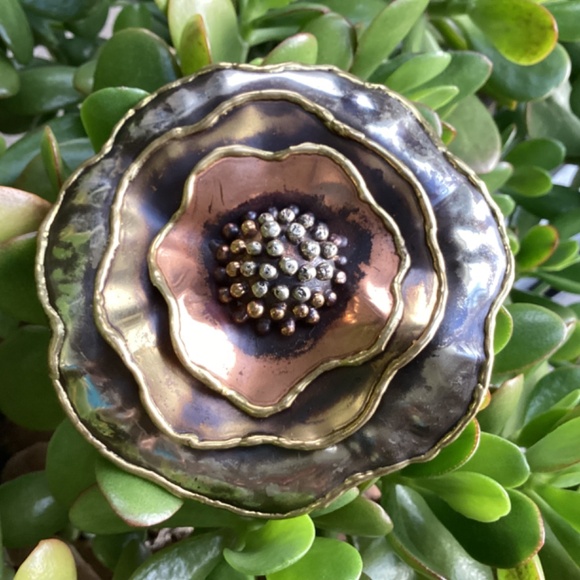 Vintage Handmade Flower Metal Belt Buckle main image 6